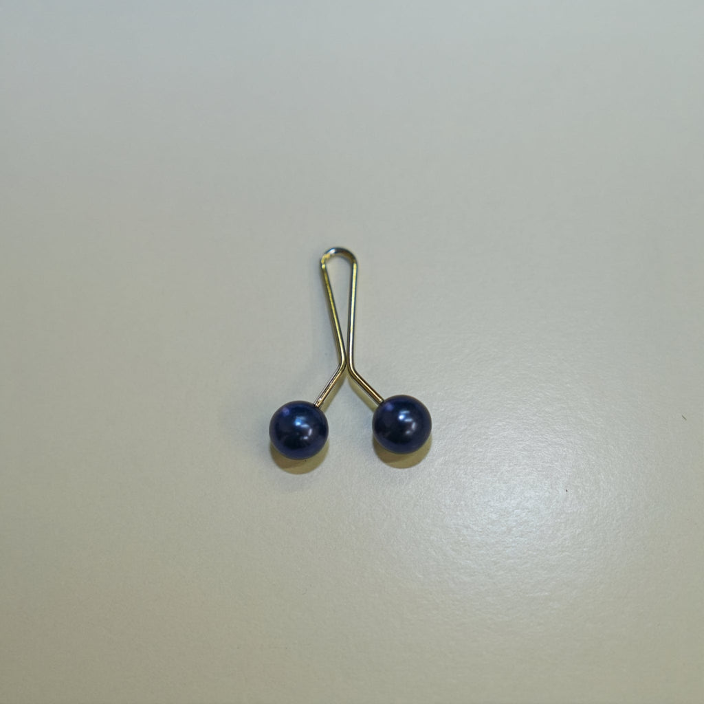 Blauw Hijab clip parel