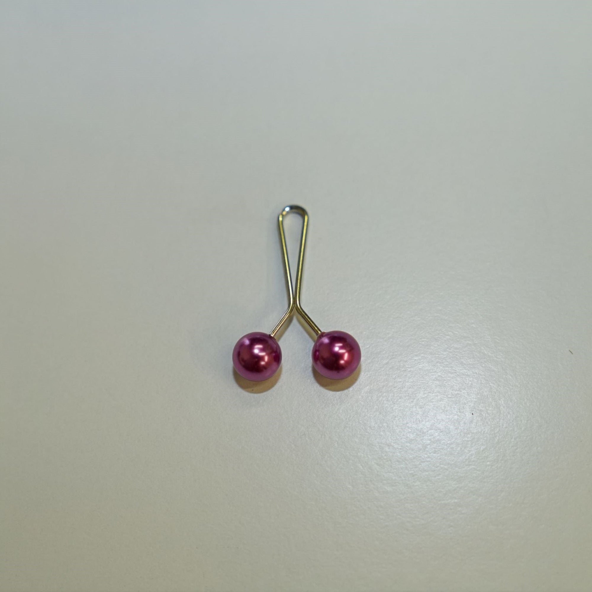 Donker Roze Hijab clip parel